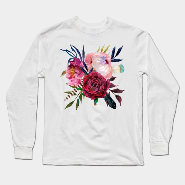 Wreath 2 Long Sleeve T-Shirt by EveFarb